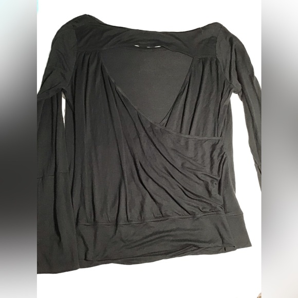 Prana Black Cross Back Cut Out Top - Picture 1 of 7